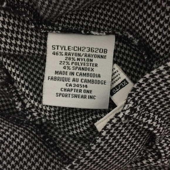 Jules & Leopold Cropped Pants Womens XL Elastic Waist Houndstooth Capris Office - Picture 6 of 9